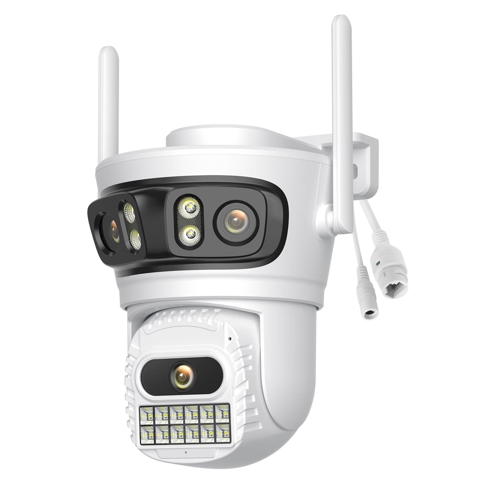 ANBIUX 3-in-1 Überwachungskamera Aussen - 2.4/5GHz WiFi Kamera Outdoor mit 360° Sicht, Farb-Nachtsicht, Smart Tracking, Zwei-Wege-Audio, IP66, TF/Cloud Kompatibel